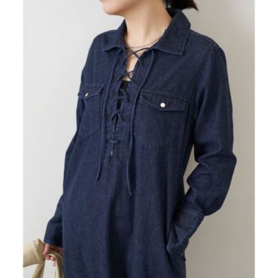 Whim Gazette(ウィム ガゼット)の【Col Pierrot】デニムワンピース通販