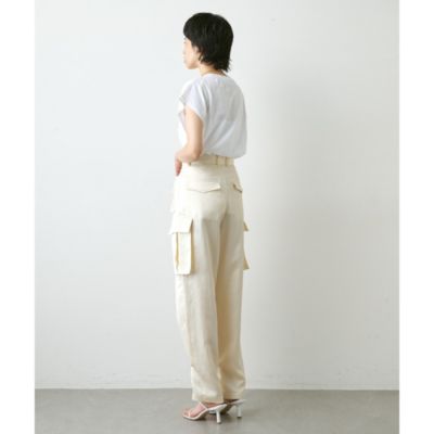 Whim Gazette サテン生地 ミリタリーパンツ 綺麗め 定価3.7万 Whim Gazette(ウィム ガゼット)のサテンミリタリーパンツ通販