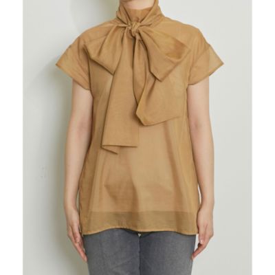 Whim Gazette シアーボウブラウス今季美品 Whim Gazette(ウィム ガゼット)のシアーボウタイブラウス通販