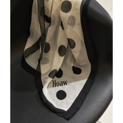 Whim Gazette(ウィム ガゼット)の【Hoaw.】シルクドットスカーフ