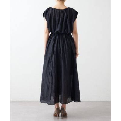Whim Gazette(ウィム ガゼット)のシルクローンギャザーワンピース通販