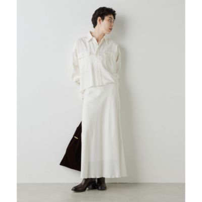 Whim Gazette テンセル™繊維使用ロングスカート Whim Gazette(ウィム ガゼット)のテンセル?繊維使用ロング