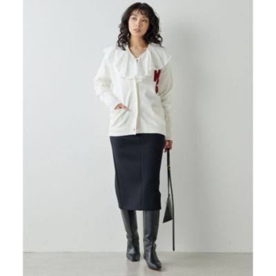 【お値下げ】新品未使用　Whim Gazette ワッペンニットカーディガン ワッペンニットカーディガン | Whim Gazette(ウィム ガゼット