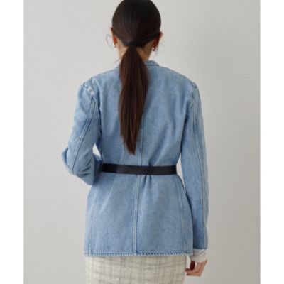 Whim Gazette(ウィム ガゼット)のDENIMノーカラージャケット通販