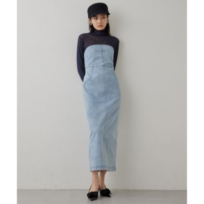 Whim Gazette(ウィム ガゼット)のDENIMベアトップワンピース通販