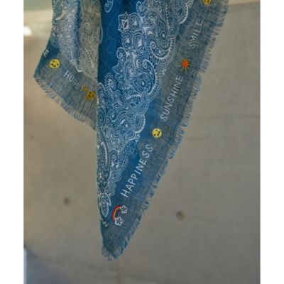 Whim Gazette(ウィム ガゼット)の【CITRUS】バンダナ刺繍スカーフ通販