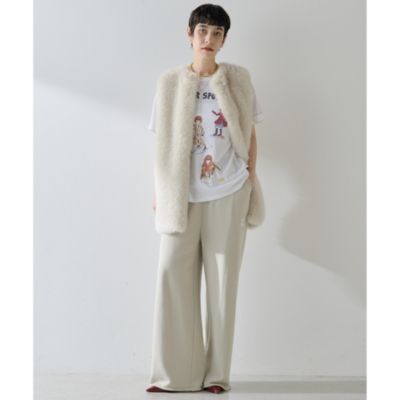 Whim Gazette フェイクファークルーネックジレ Whim Gazette(ウィム ガゼット)の【THE PAUSE】フェイクファークルー