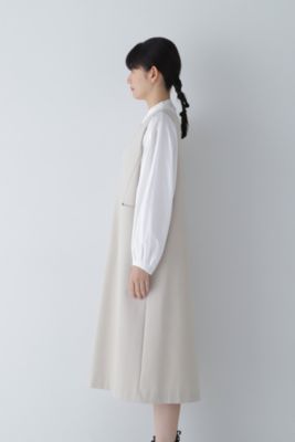 【美品】HUMANWOMAN ストレッチポンチジャンパースカート human woman(ヒューマン ウーマン)のストレッチポンチジャンパー
