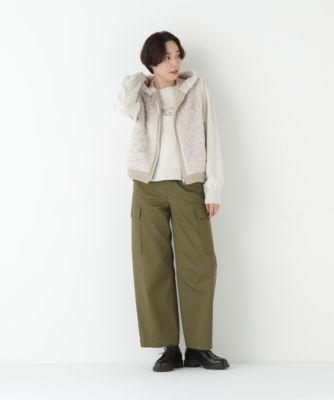 専用です　humanwoman gogreen カーゴパンツ　ホワイト新品未使用 Gg】ヘンプキャンバスカーゴパンツMサイズ | human woman