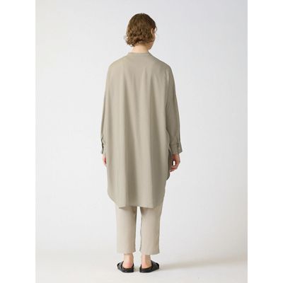 mizuiro ind(ミズイロインド)のバンドカラーロングシャツ通販