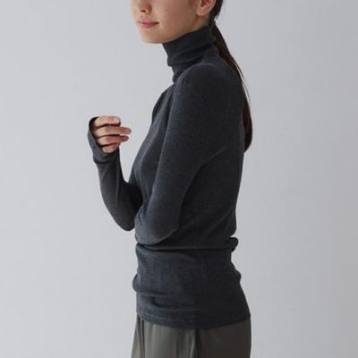 DRESS HERSELF(ドレスハーセルフ)のカットソー／シルクリブ ハイネック