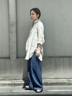 【タイムセール】Finamore フィナモレ リネン シャツ 水色 Sサイズ タイムセール】Finamore フィナモレ リネン シャツ 水色 Sサイズ