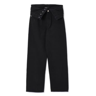パンツ QUIITO REDENIM W WAIST PANTS BLACK QUIITO Redenim W WAIST DENIM PT [Black]