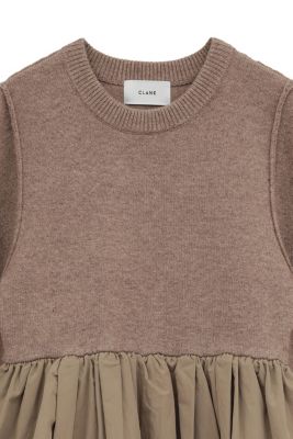 【25AW 2nd PRE ORDER】CLANE 正規商品 クラネ トップス ドッキング パワーショルダー ニット トップス DOCKING POWERSHOULDER KNIT TOPS  3色展開 2025秋冬新作 CLANE(クラネ)のDOCKING POWERSHOULDER KNIT TOPS通販