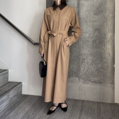 E by eclat【選べる着丈】華奢見えギャザーワンピース￥20,900