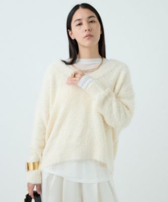 CHAOS カオス　ホワイトベビーキャメルニット　ハイネック　Free CHAOS カオス ホワイトベビーキャメルニット ハイネック Free