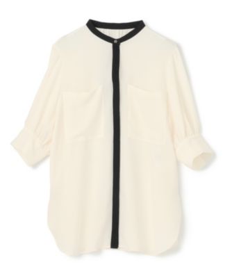 BEIGE，(ベイジ)のSIBYLLE / 配色カラーパフスリーブブラウス通販