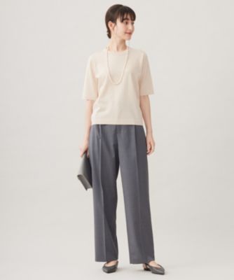 自由区(ジユウク)の【洗える】TWラチネストレッチワイド パンツ