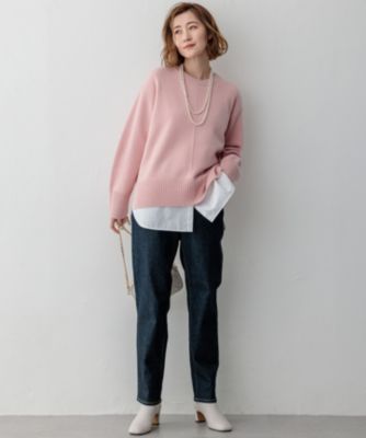 23区(ニジュウサンク)の【洗える】カシミヤブレンド クルー