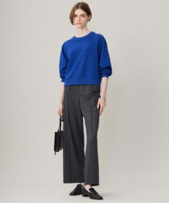 icb 2024aw ジョーゼットジャージー クロップド丈プルオーバー ICB L 【洗える】ジョーゼットジャージー クロップド丈プル