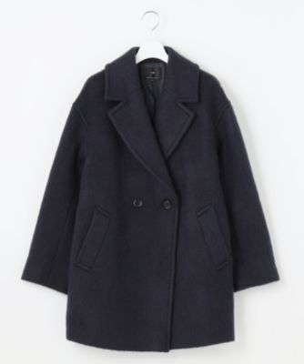 【極美品】エディットフォールル モヘヤループシャギー コート ネイビー 23区(ニジュウサンク)の【Oggi1月号掲載】ループカットシャギー