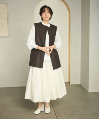 Newans(ハッシュニュアンス)の大人気ジレが新素材で再登場！チュニック