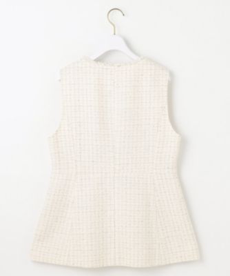 ANY SIS(エニィスィス)のファンシーツイードペプラム ジレ通販