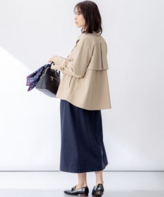 組曲(クミキョク)の【WEB限定】コットンライクツイル ショートトレンチ