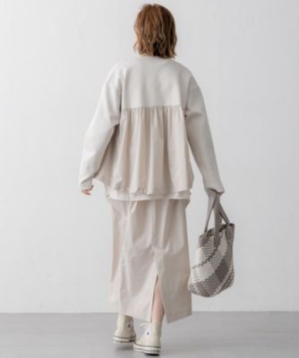 23区【洗える】コットンエアー ギャザー ライトアウター38 23区 L(ニジュウサンク エル)の【洗える】コットンエアー