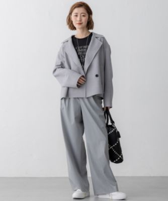 lohen ショートトレンチリバーコート ホワイト 23区(ニジュウサンク)のTWライトリバー ショートトレンチコート通販