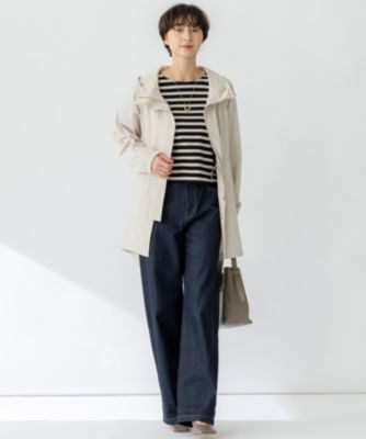 【試着のみ美品】23区 ナイロン2WAYストレッチ フーデットアウター 38 洗える／撥水加工】ナイロン2WAYストレッチ フーデット