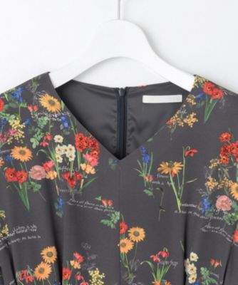 自由区(ジユウク)の【洗える】フラワーガーデンプリント ワンピース