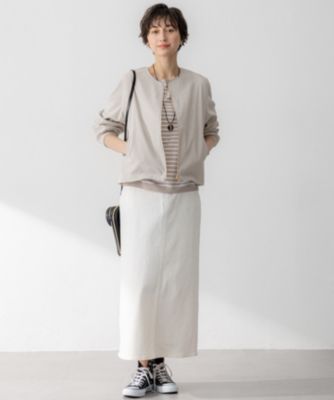 23区　新品·タグ付き 【洗える】リネンレーヨンストレッチ ブルゾン 23区 S(ニジュウサンク エス)の【洗える】リネンレーヨンストレッチ