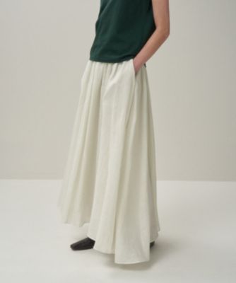 ATON(エイトン)のNATURAL DYED LINEN LAWN | ギャザースカート