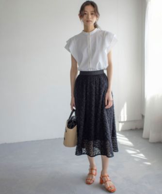 ★新品未使用★組曲　【前後着用可】ドライタッチダブルフレア ブラウス 組曲｜【前後着用可】ドライタッチダブルフレア ブラウス