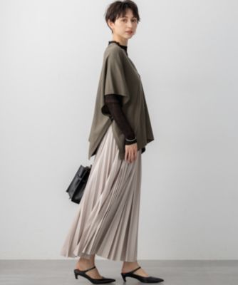 23区　シアーリブニット PROPORTION BODY DRESSING｜部分シアーリブニット 25AW