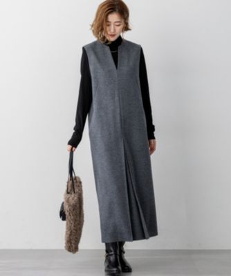 23AW 2XLサイズ 23区 ウールミルドジャージー ジャンパースカート 23区（大きいサイズ） ウールミルドジャージー ジャンパースカート