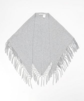 【未使用に近い】【匿名配送】自由区　大判フリンジストール 自由区(ジユウク)の【SHIHOさん着用】ファインウールカシミヤフリンジ