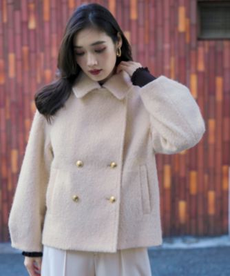 ★any SiS★ブークレーシャギーラメアウター★タグ付き ANY SIS(エニィスィス)の【2WAY】ブークレーシャギーラメ アウター通販