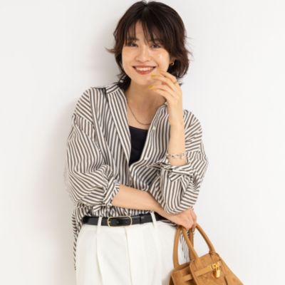 NOLLEY'S Sophi　マルチウェイストライプシャツ　金ボタン　38 セール】マルチウェイストライプシャツ(505430601) | ノーリーズ