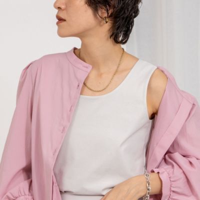 NOLLEY'S(ノーリーズ)の《手洗い可能》サテン×ベア天2WAYタンク