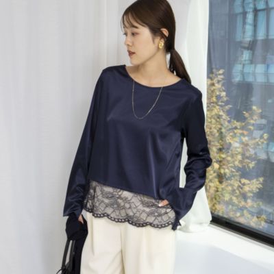 NOLLEY'S(ノーリーズ)のウォッシャブル裾レース2WAYオトナサテン