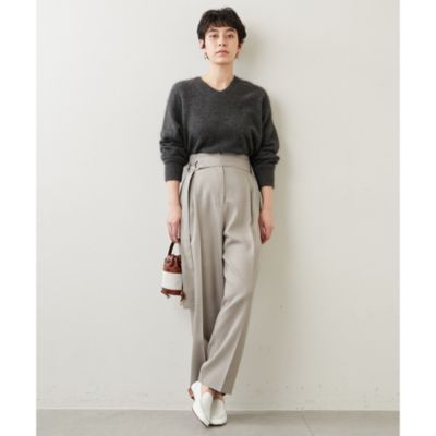 Whim Gazette(ウィム ガゼット)のファーVネックプルオーバー通販