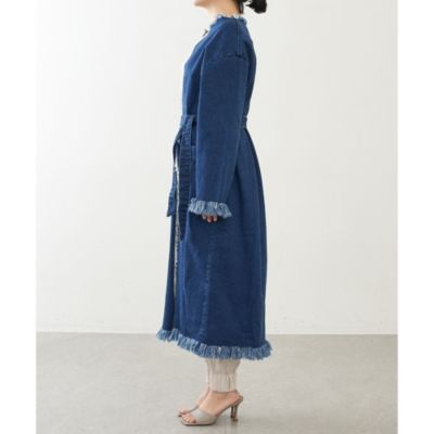 Whim Gazette フリンジDENIMコート美品 Whim Gazette(ウィム ガゼット)のフリンジDENIMコート通販
