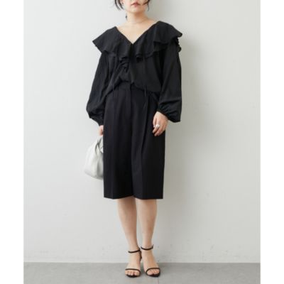 Whim Gazette(ウィム ガゼット)のネックフリルブラウス通販