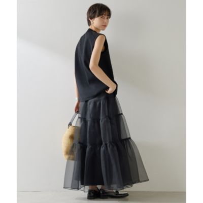 新品　定価39600円 Whim Gazetteオーガンジーボリュームスカート Whim Gazette(ウィム ガゼット)のオーガンジーボリュームスカート通販