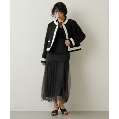 Whim Gazette 23AW ツイードトリムジャケット Whim Gazette 23AW ツイードトリムジャケット TWEED【Whim