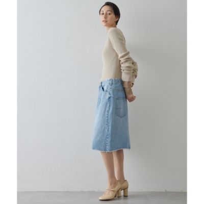 ウィムガゼット デニムスカート フリンジヘム ウィムガゼット デニムスカート フリンジヘム