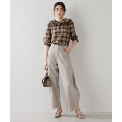 Whim Gazette(ウィム ガゼット)のフリルチェックブラウス通販 | 集英社