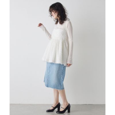 Whim Gazette(ウィム ガゼット)のカットジャガードキャミブラウス通販